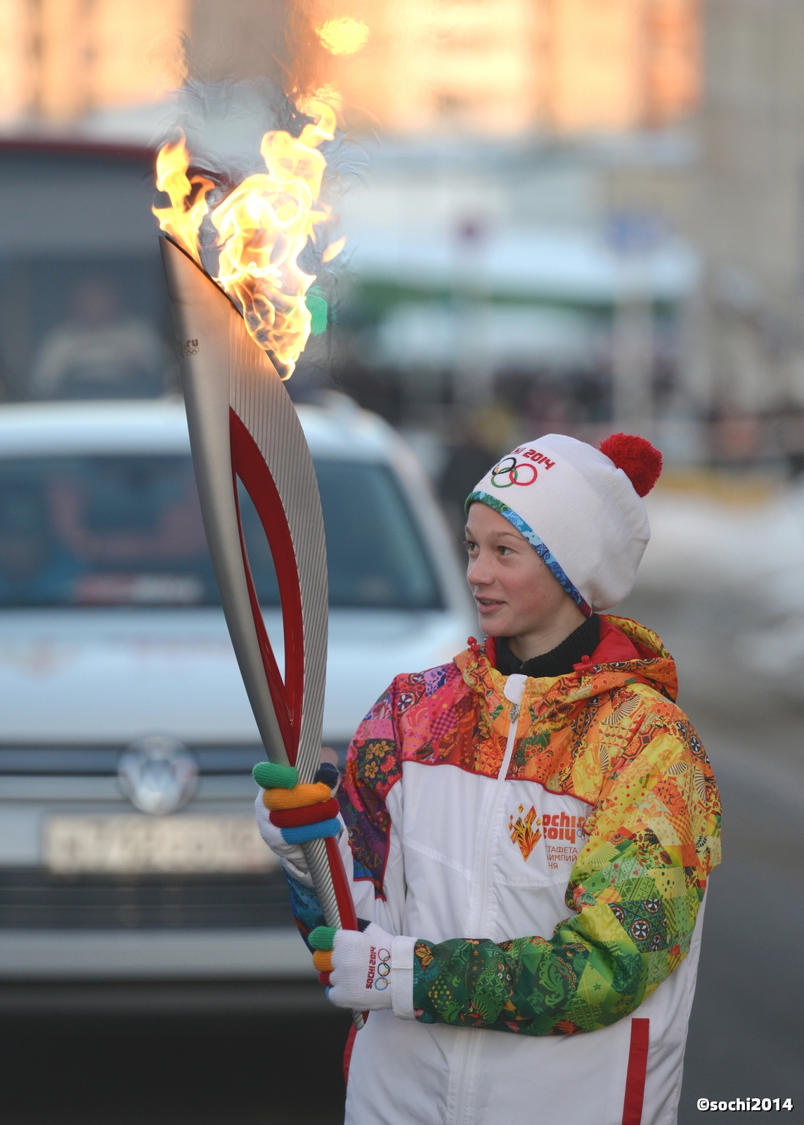 Передача олимпийского огня Сочи 2014